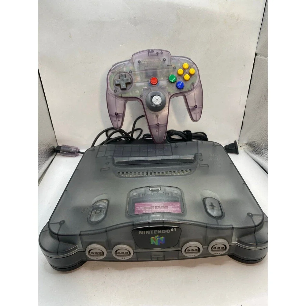 Clear Smoke Funtastic Nintendo 64 N64 Console Video Game System Bundle Tested
